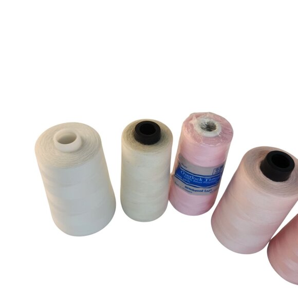Overlock Thread Spools Lot Of 7 Various Colors Polyester Sewing Serger - Picture 5 of 5